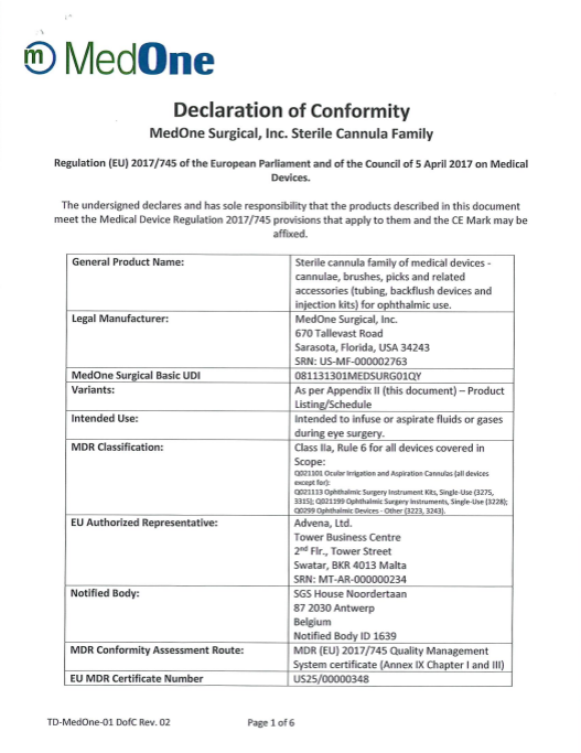 Declaration of Conformity Thumbnail